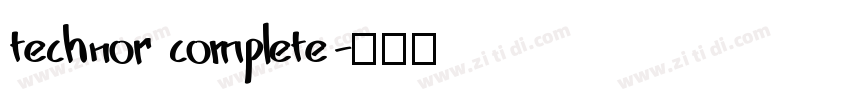 technor complete字体转换